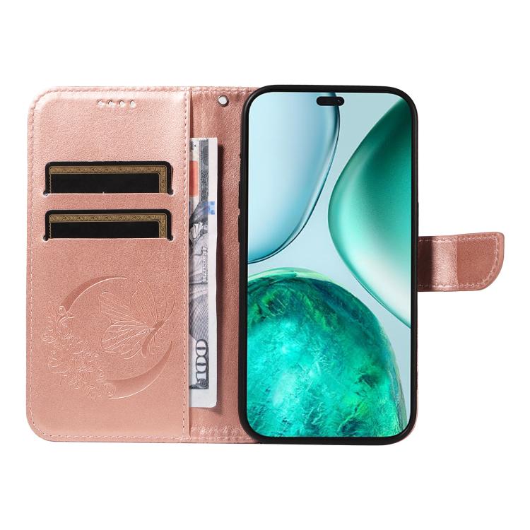For Honor X8C 4G Global Swallowtail Butterfly Embossed Leather Phone Case