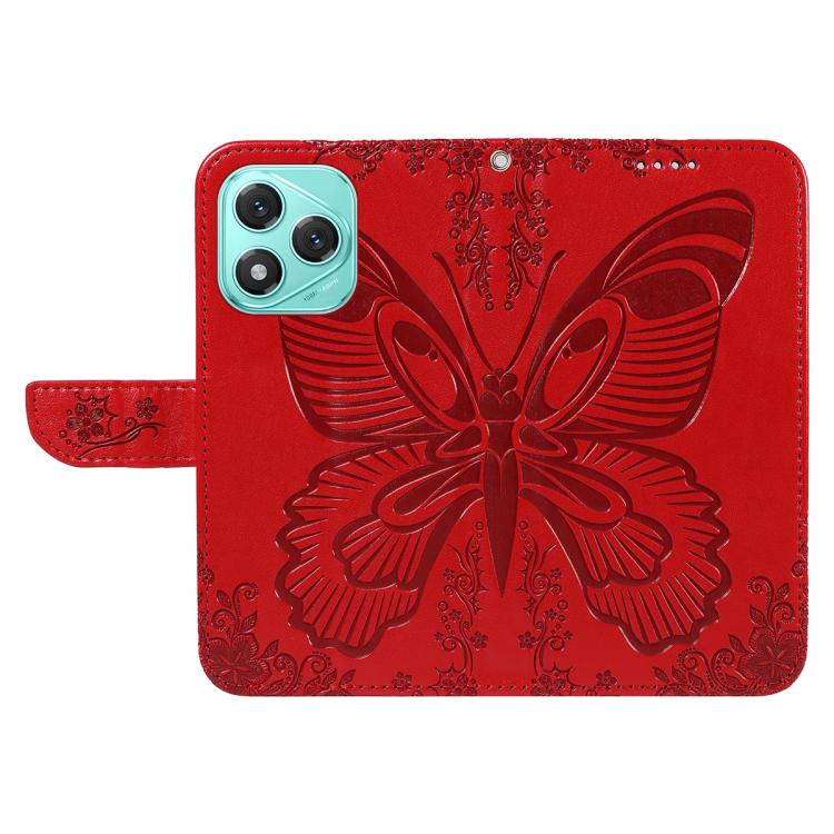 For Honor 400 Lite Global Swallowtail Butterfly Embossed Leather Phone Case