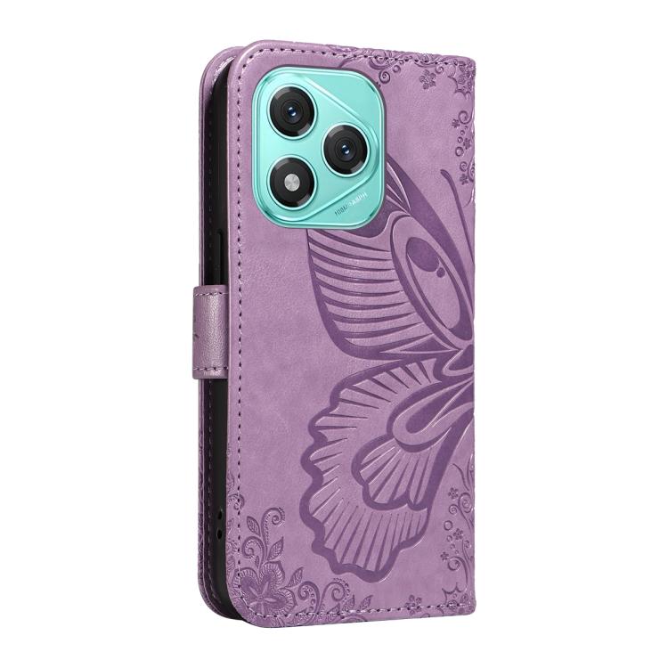 For Honor 400 Lite Global Swallowtail Butterfly Embossed Leather Phone Case