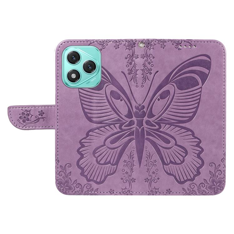 For Honor 400 Lite Global Swallowtail Butterfly Embossed Leather Phone Case