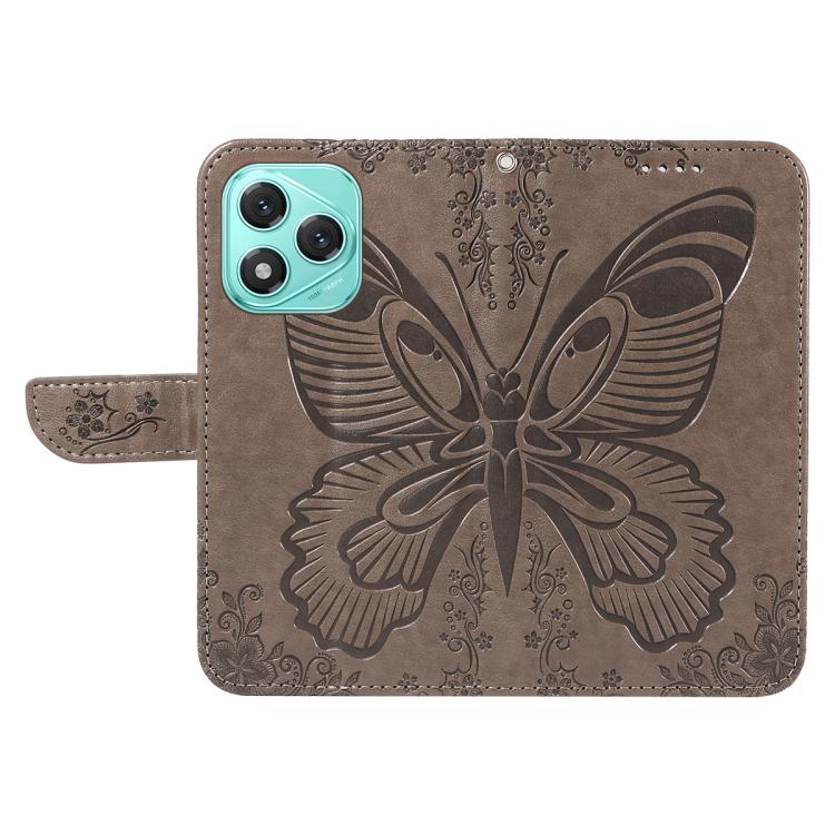 For Honor 400 Lite Global Swallowtail Butterfly Embossed Leather Phone Case