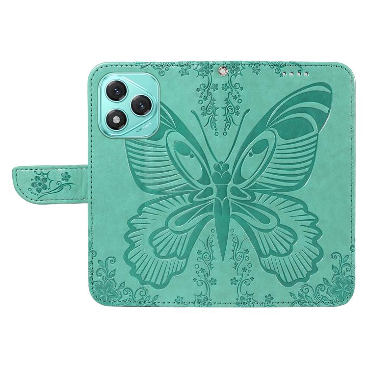 For Honor 400 Lite Global Swallowtail Butterfly Embossed Leather Phone Case