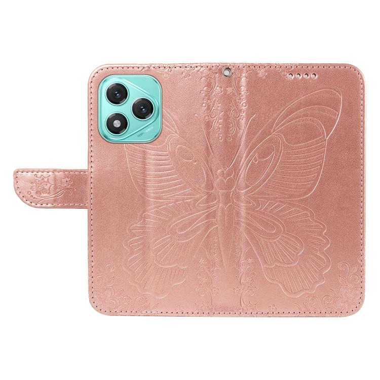 For Honor 400 Lite Global Swallowtail Butterfly Embossed Leather Phone Case