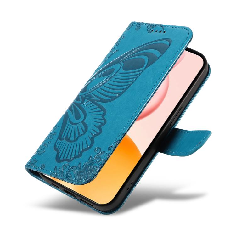 For Honor 400 Global 156.5mm Swallowtail Butterfly Embossed Leather Phone Case