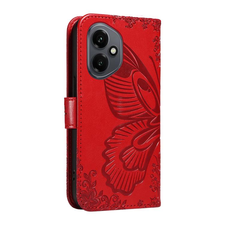For Honor 400 Global 156.5mm Swallowtail Butterfly Embossed Leather Phone Case