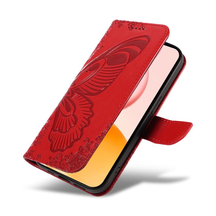 For Honor 400 Global 156.5mm Swallowtail Butterfly Embossed Leather Phone Case