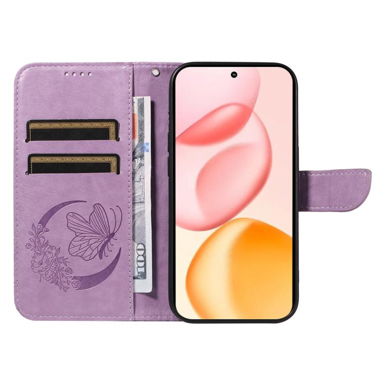 For Honor 400 Global 156.5mm Swallowtail Butterfly Embossed Leather Phone Case