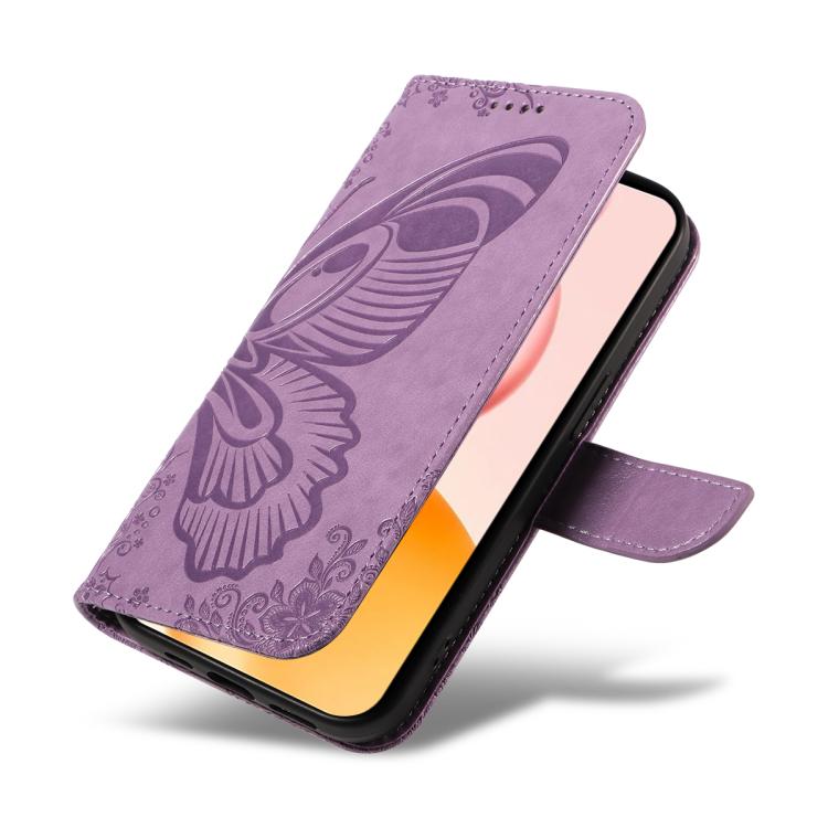 For Honor 400 Global 156.5mm Swallowtail Butterfly Embossed Leather Phone Case