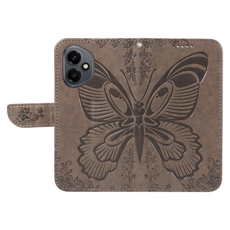 For Honor 400 Global 156.5mm Swallowtail Butterfly Embossed Leather Phone Case