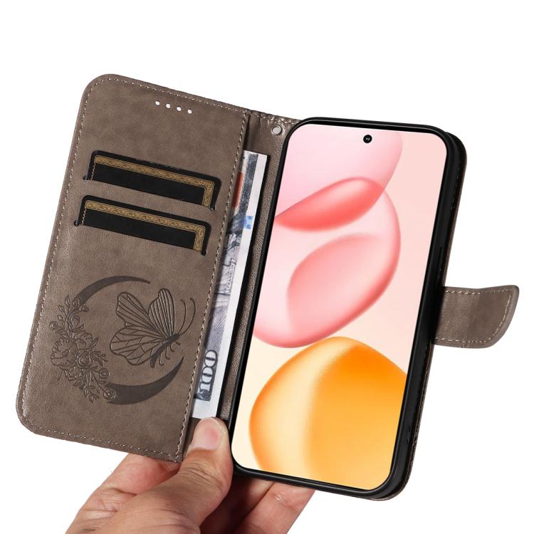 For Honor 400 Global 156.5mm Swallowtail Butterfly Embossed Leather Phone Case