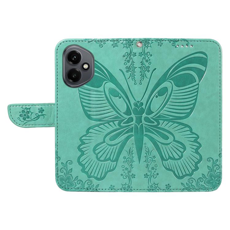 For Honor 400 Global 156.5mm Swallowtail Butterfly Embossed Leather Phone Case