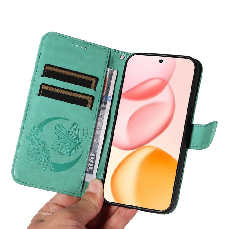 For Honor 400 Global 156.5mm Swallowtail Butterfly Embossed Leather Phone Case