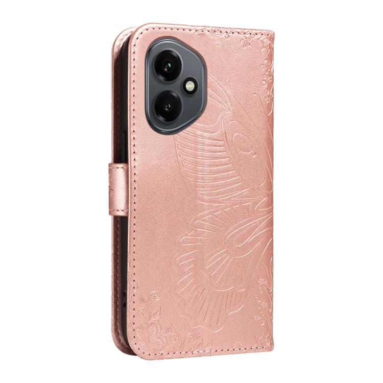 For Honor 400 Global 156.5mm Swallowtail Butterfly Embossed Leather Phone Case