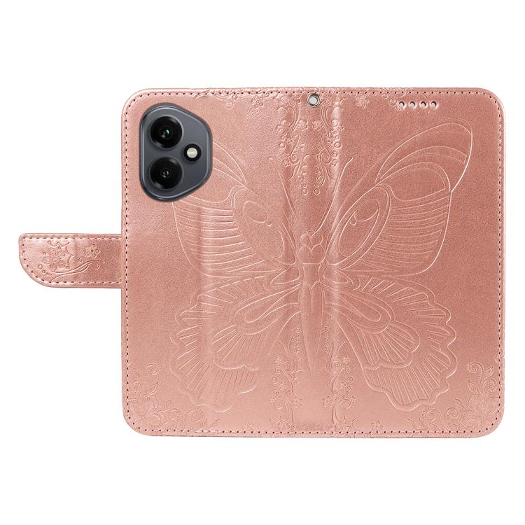 For Honor 400 Global 156.5mm Swallowtail Butterfly Embossed Leather Phone Case