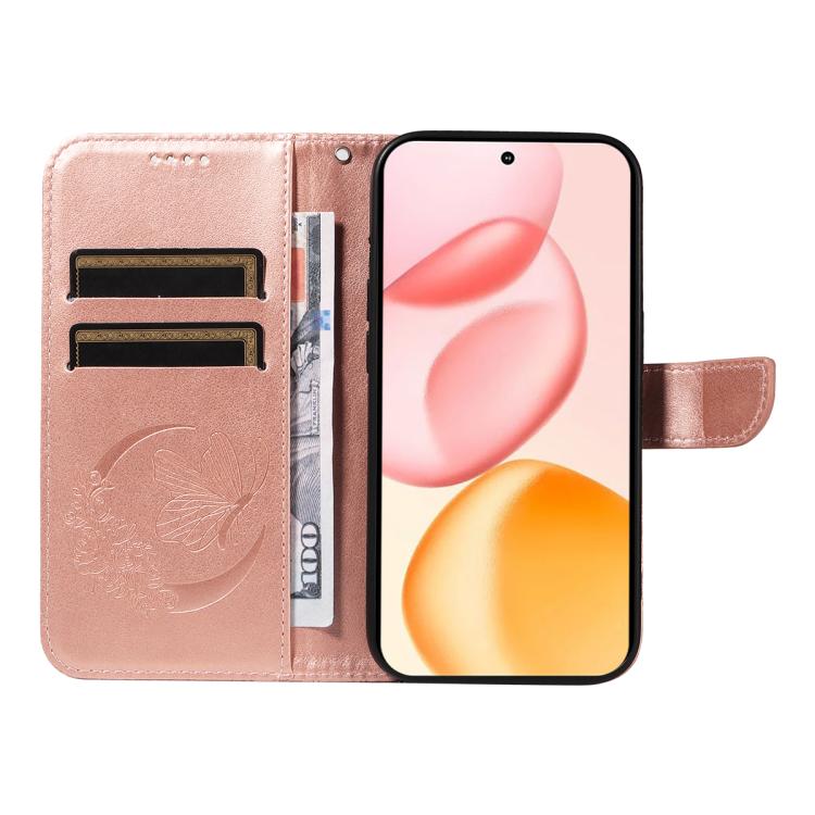 For Honor 400 Global 156.5mm Swallowtail Butterfly Embossed Leather Phone Case