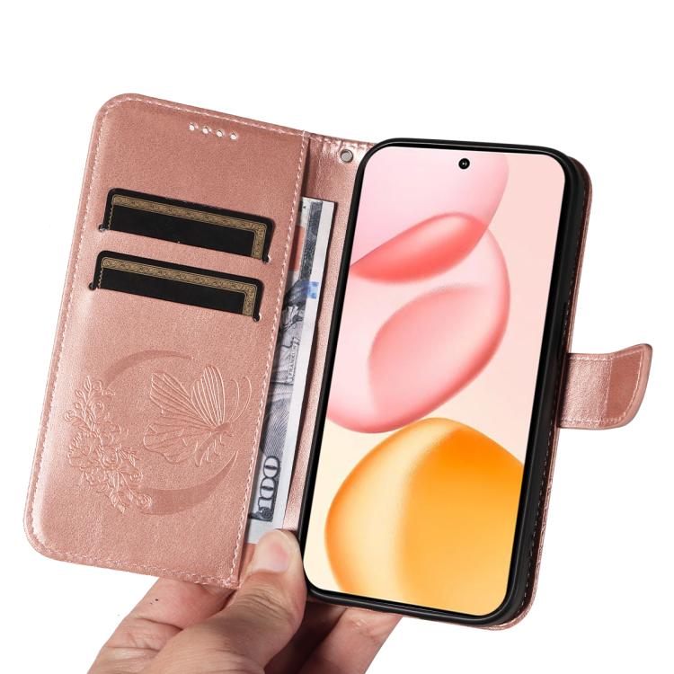 For Honor 400 Global 156.5mm Swallowtail Butterfly Embossed Leather Phone Case