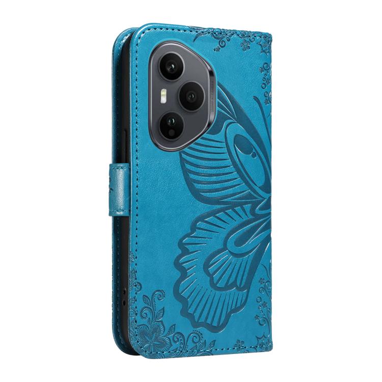 For Honor 400 Pro Global 160.8mm Swallowtail Butterfly Embossed Leather Phone Case