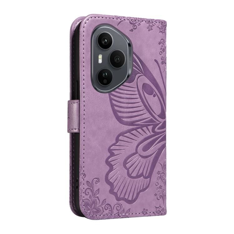 For Honor 400 Pro Global 160.8mm Swallowtail Butterfly Embossed Leather Phone Case