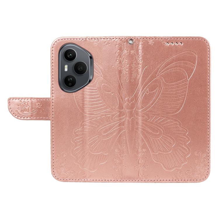 For Honor 400 Pro Global 160.8mm Swallowtail Butterfly Embossed Leather Phone Case