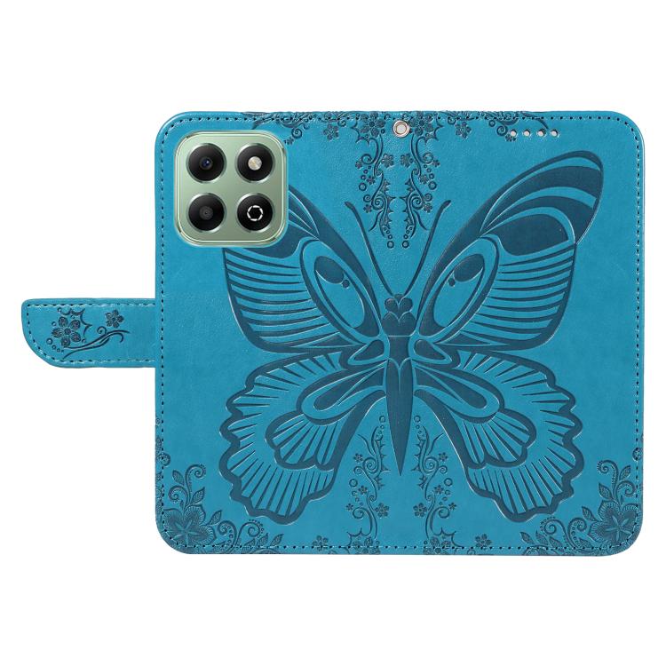 For Honor X6c / X6b / X6a / X5b Swallowtail Butterfly Embossed Leather Phone Case