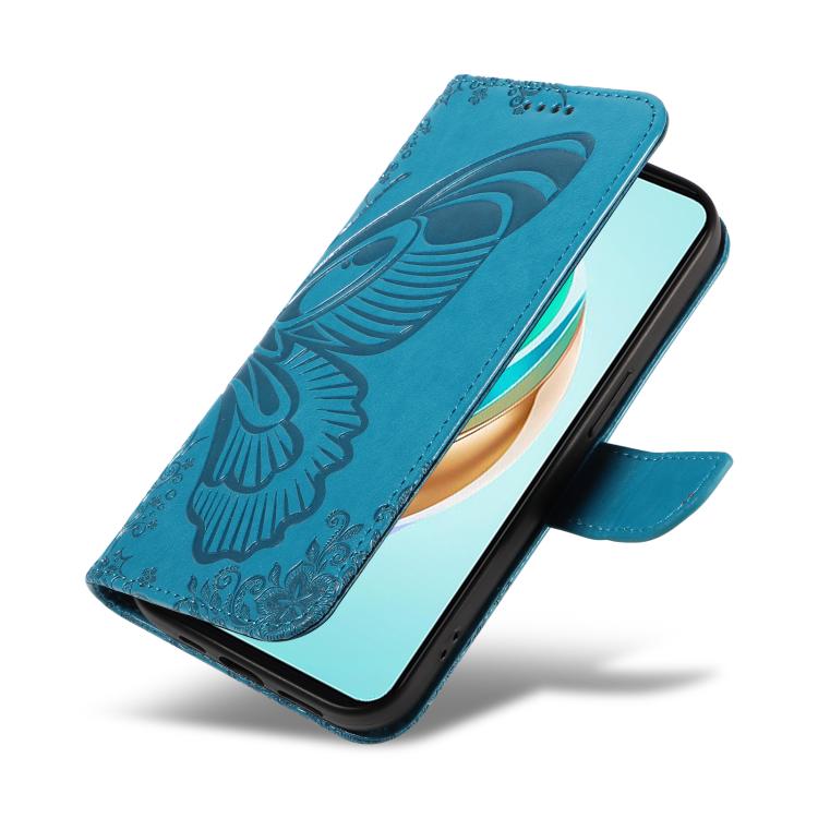 For Honor X6c / X6b / X6a / X5b Swallowtail Butterfly Embossed Leather Phone Case