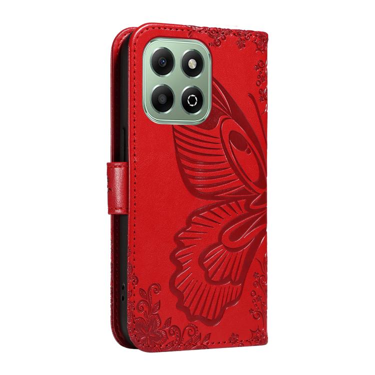For Honor X6c / X6b / X6a / X5b Swallowtail Butterfly Embossed Leather Phone Case
