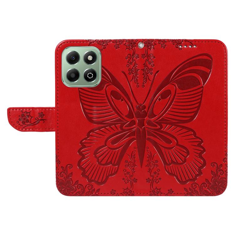 For Honor X6c / X6b / X6a / X5b Swallowtail Butterfly Embossed Leather Phone Case