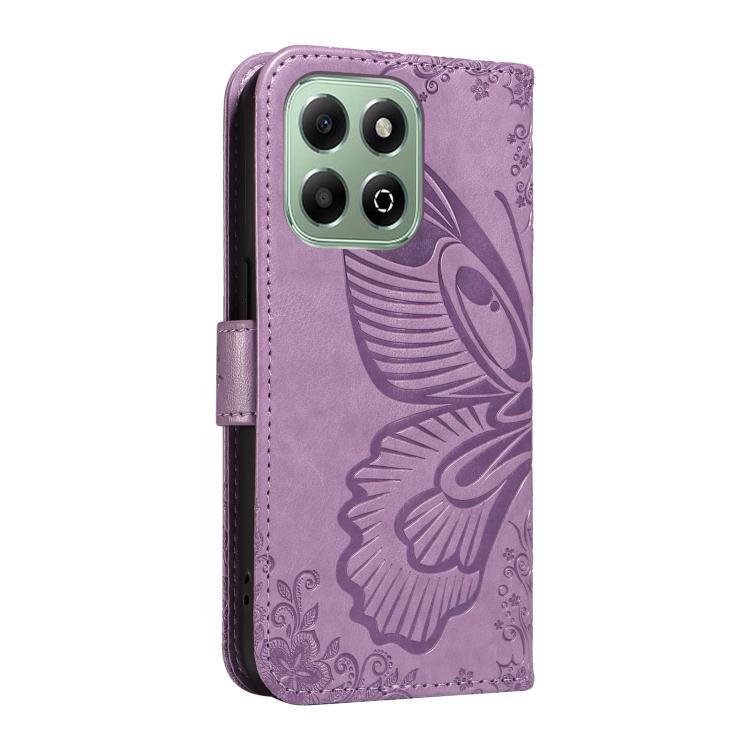 For Honor X6c / X6b / X6a / X5b Swallowtail Butterfly Embossed Leather Phone Case