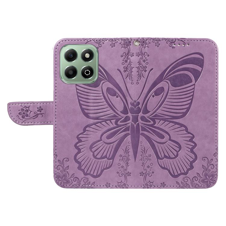 For Honor X6c / X6b / X6a / X5b Swallowtail Butterfly Embossed Leather Phone Case