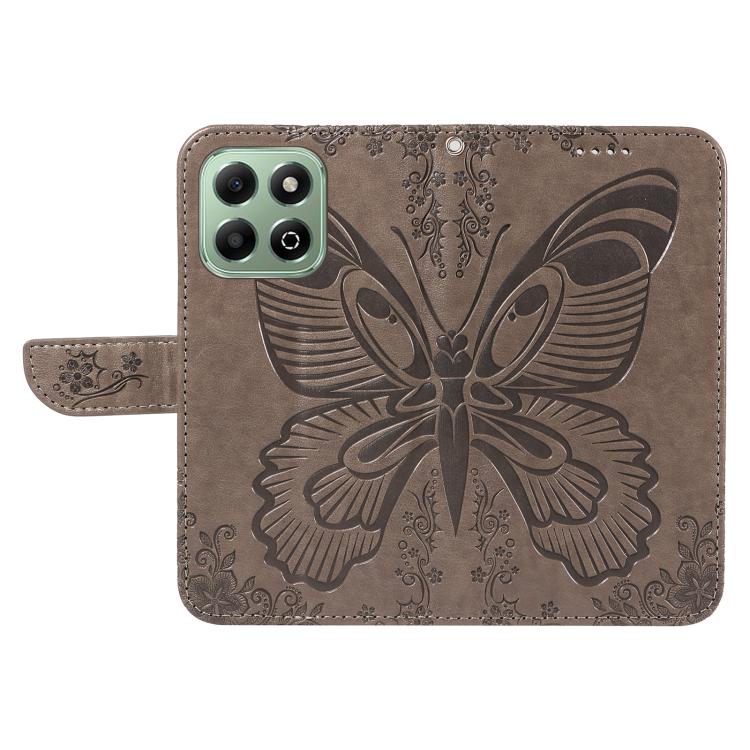 For Honor X6c / X6b / X6a / X5b Swallowtail Butterfly Embossed Leather Phone Case