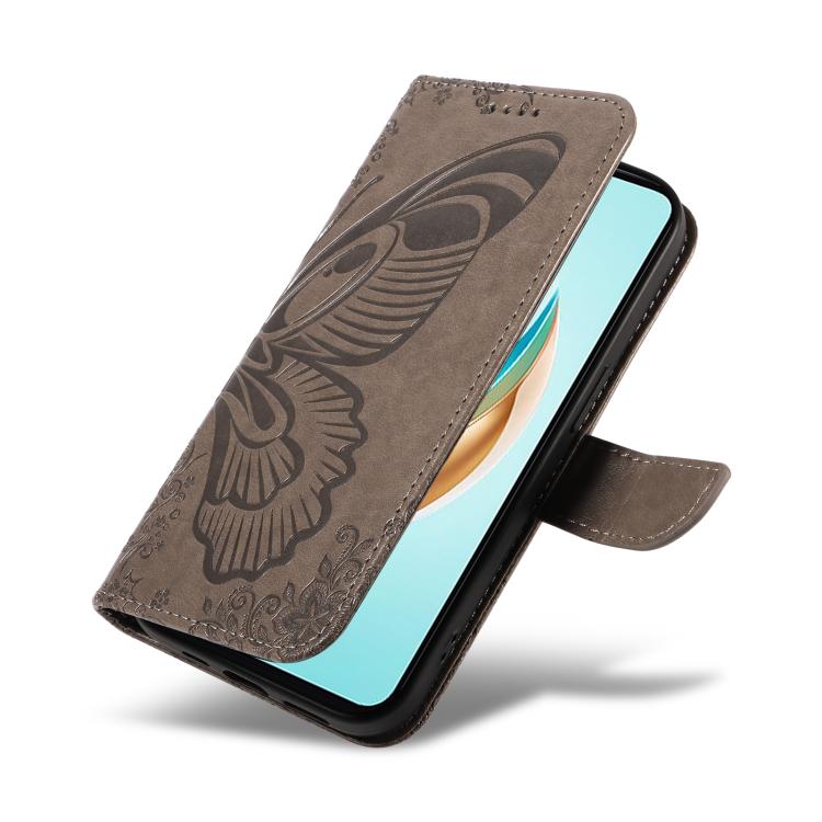 For Honor X6c / X6b / X6a / X5b Swallowtail Butterfly Embossed Leather Phone Case