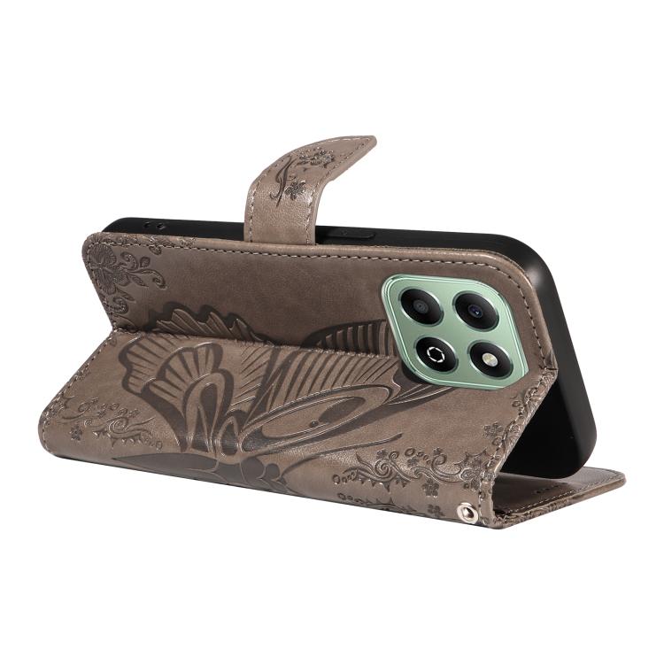 For Honor X6c / X6b / X6a / X5b Swallowtail Butterfly Embossed Leather Phone Case