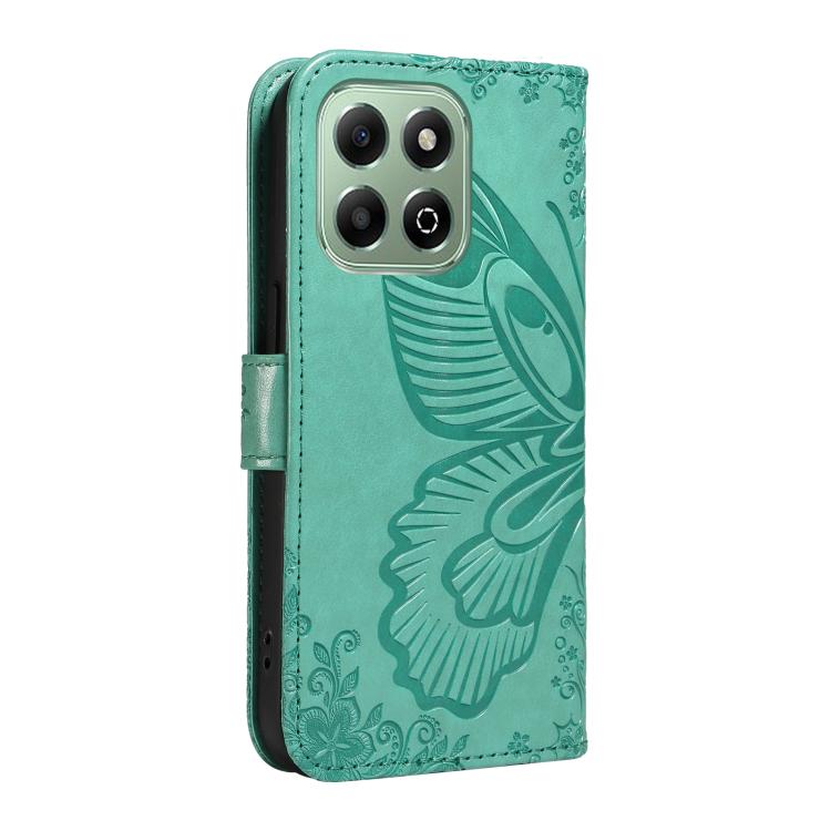 For Honor X6c / X6b / X6a / X5b Swallowtail Butterfly Embossed Leather Phone Case