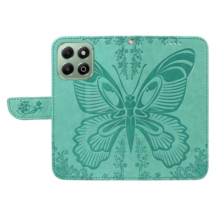 For Honor X6c / X6b / X6a / X5b Swallowtail Butterfly Embossed Leather Phone Case