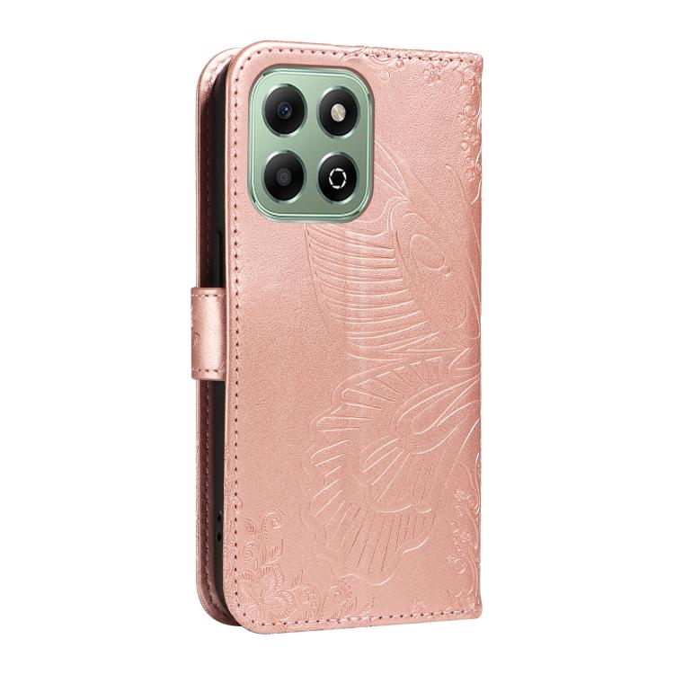 For Honor X6c / X6b / X6a / X5b Swallowtail Butterfly Embossed Leather Phone Case