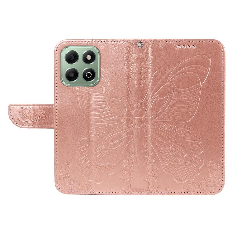 For Honor X6c / X6b / X6a / X5b Swallowtail Butterfly Embossed Leather Phone Case
