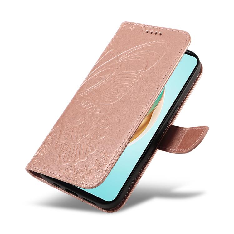 For Honor X6c / X6b / X6a / X5b Swallowtail Butterfly Embossed Leather Phone Case