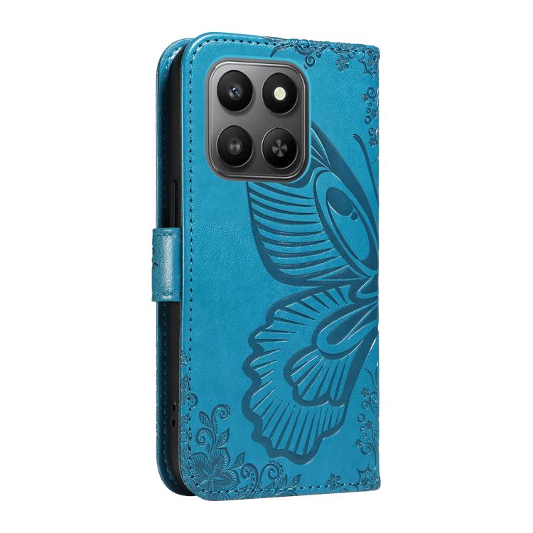 For Honor 400 Smart 5G Swallowtail Butterfly Embossed Leather Phone Case