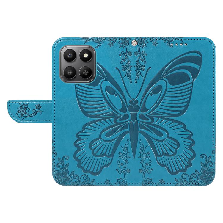 For Honor 400 Smart 5G Swallowtail Butterfly Embossed Leather Phone Case