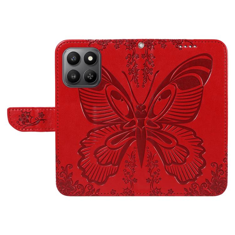For Honor 400 Smart 5G Swallowtail Butterfly Embossed Leather Phone Case
