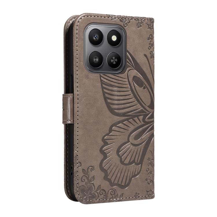 For Honor 400 Smart 5G Swallowtail Butterfly Embossed Leather Phone Case