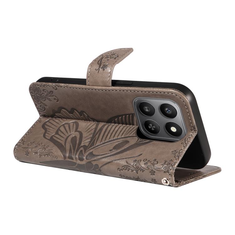 For Honor 400 Smart 5G Swallowtail Butterfly Embossed Leather Phone Case
