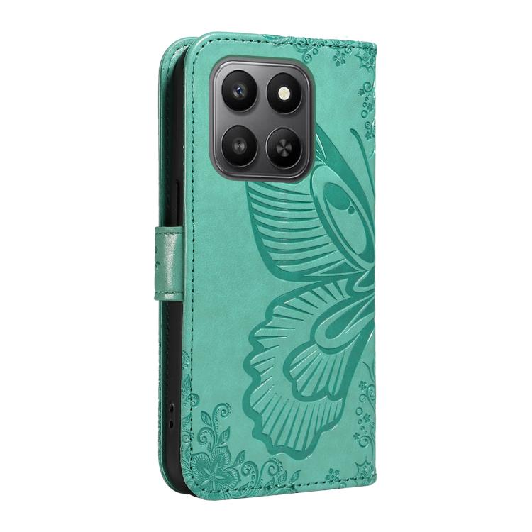 For Honor 400 Smart 5G Swallowtail Butterfly Embossed Leather Phone Case