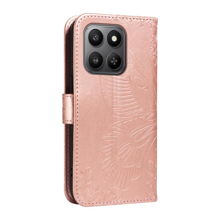 For Honor 400 Smart 5G Swallowtail Butterfly Embossed Leather Phone Case