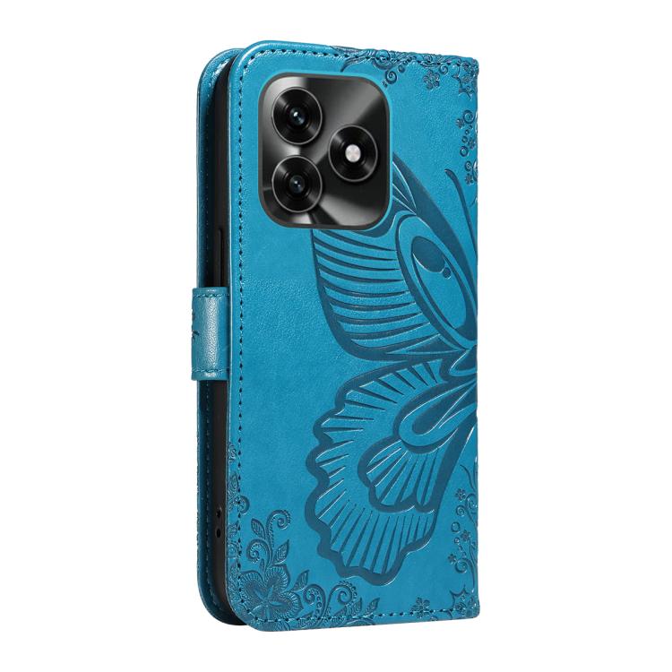 For Honor X5c Plus Swallowtail Butterfly Embossed Leather Phone Case