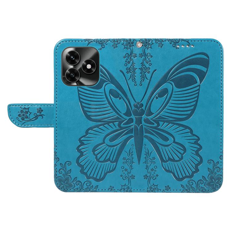 For Honor X5c Plus Swallowtail Butterfly Embossed Leather Phone Case