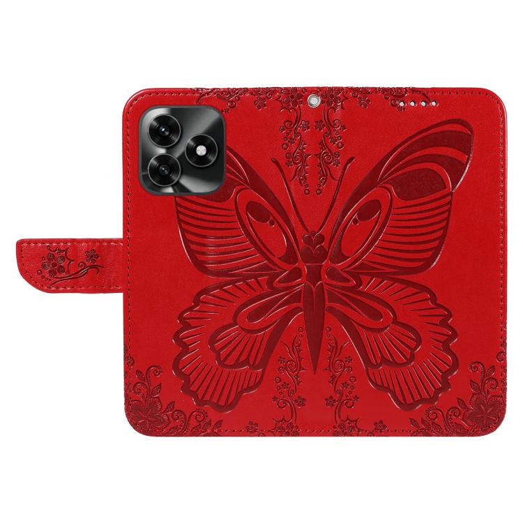 For Honor X5c Plus Swallowtail Butterfly Embossed Leather Phone Case