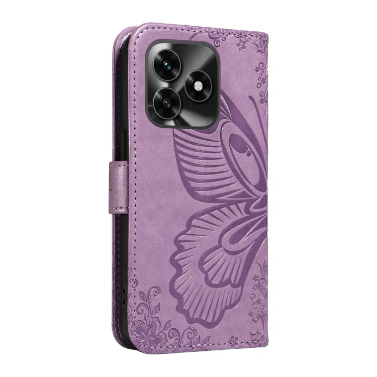 For Honor X5c Plus Swallowtail Butterfly Embossed Leather Phone Case