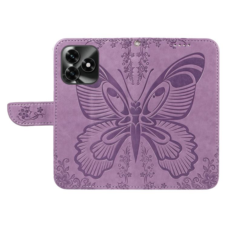 For Honor X5c Plus Swallowtail Butterfly Embossed Leather Phone Case