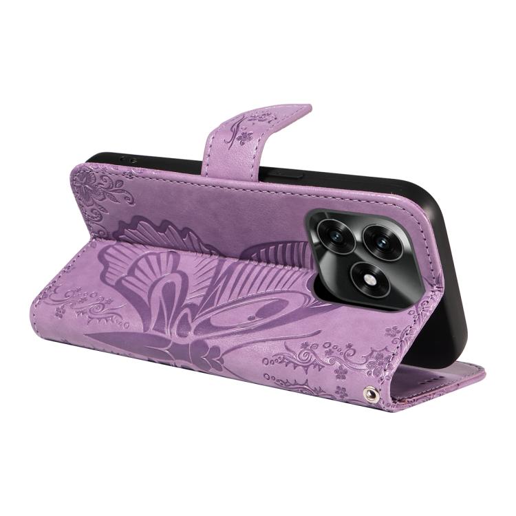 For Honor X5c Plus Swallowtail Butterfly Embossed Leather Phone Case